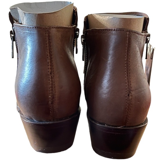 WOMENS SOTO BOOTS Handcrafted Cowgirl Side Zip Ankle Brown SIZE 10.5 M50045 - Picture 5 of 6